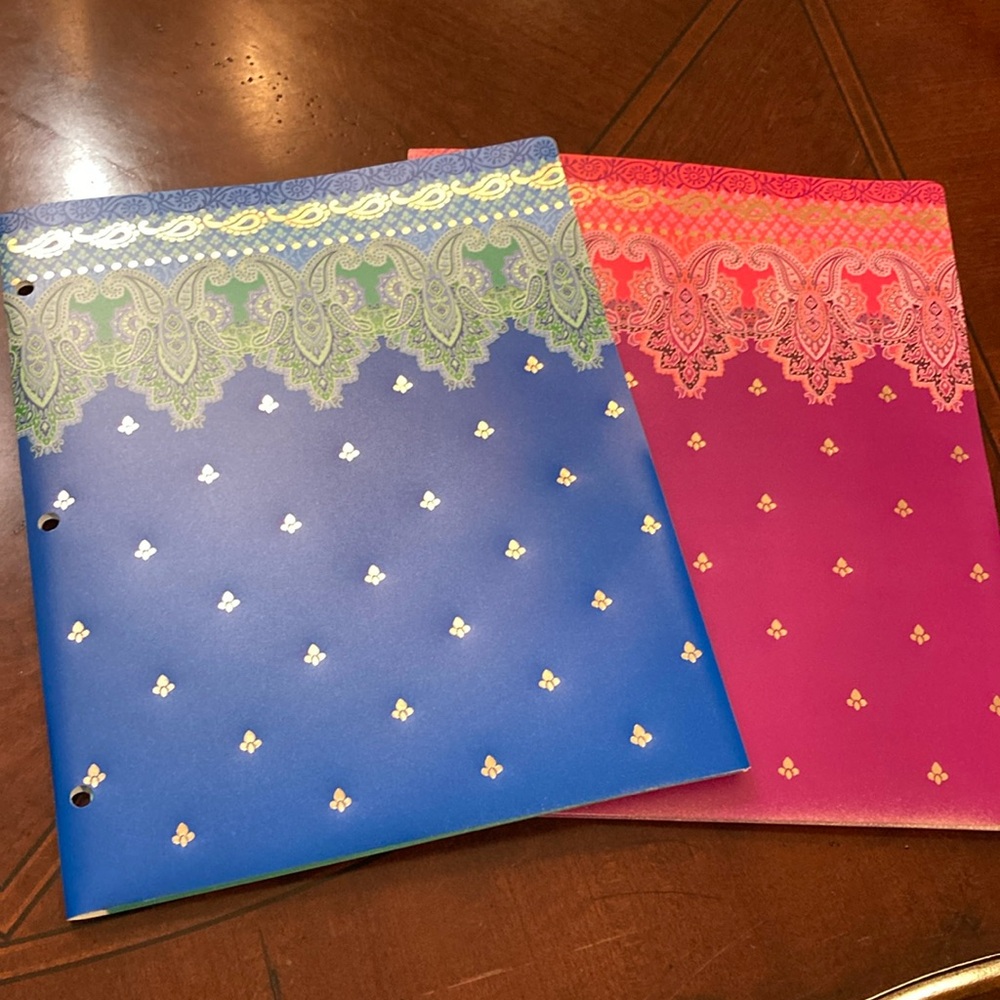 Set of two, “TheTaj Mahal Collection” by Studio C poly, two pocket folders.